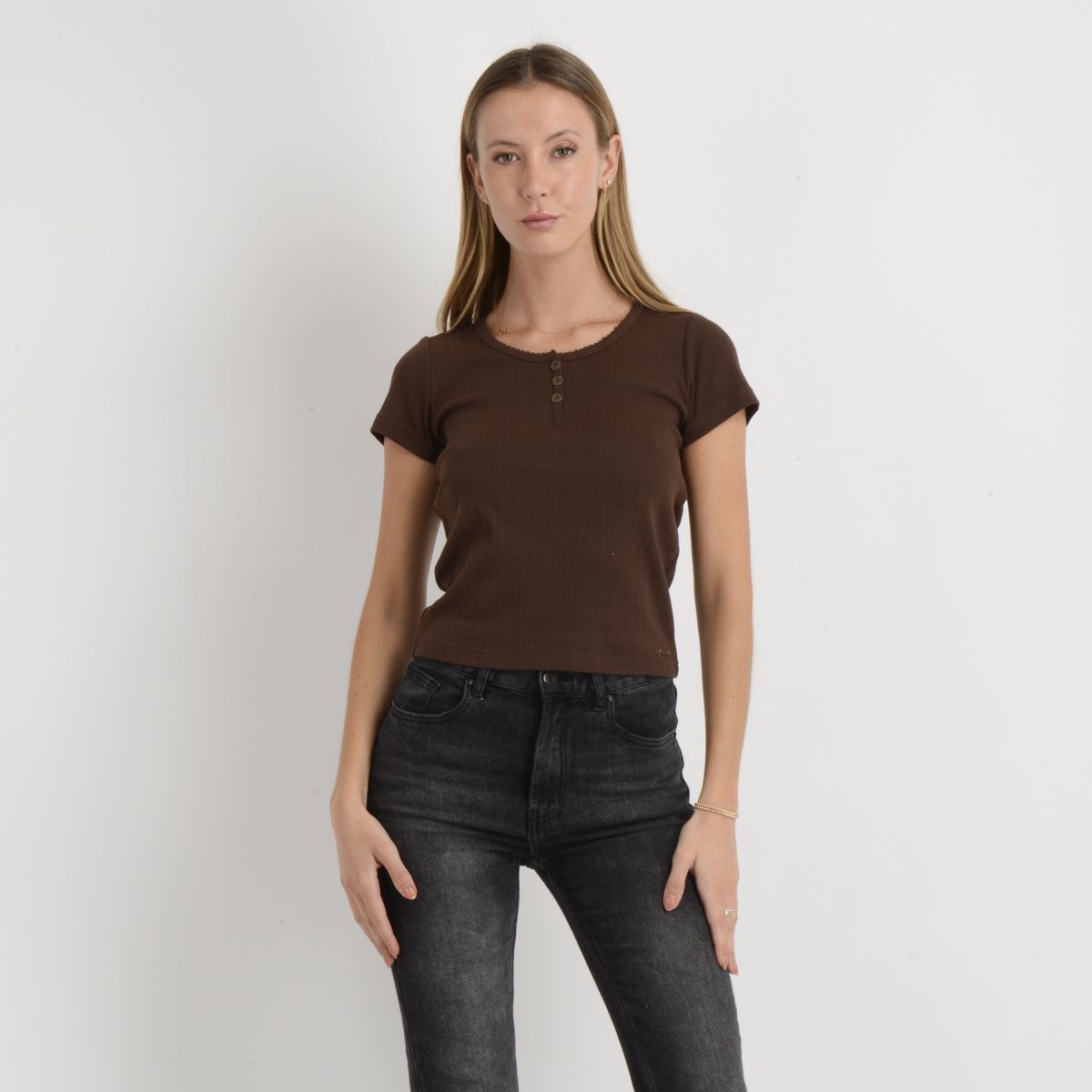 O'NEILL - POLERA MANGA CORTA JOEY III CAFE