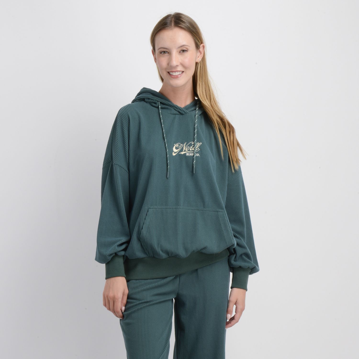 ONEILL POLERON HOODIE ACANALADO JULY VERDE | Falabella Chile
