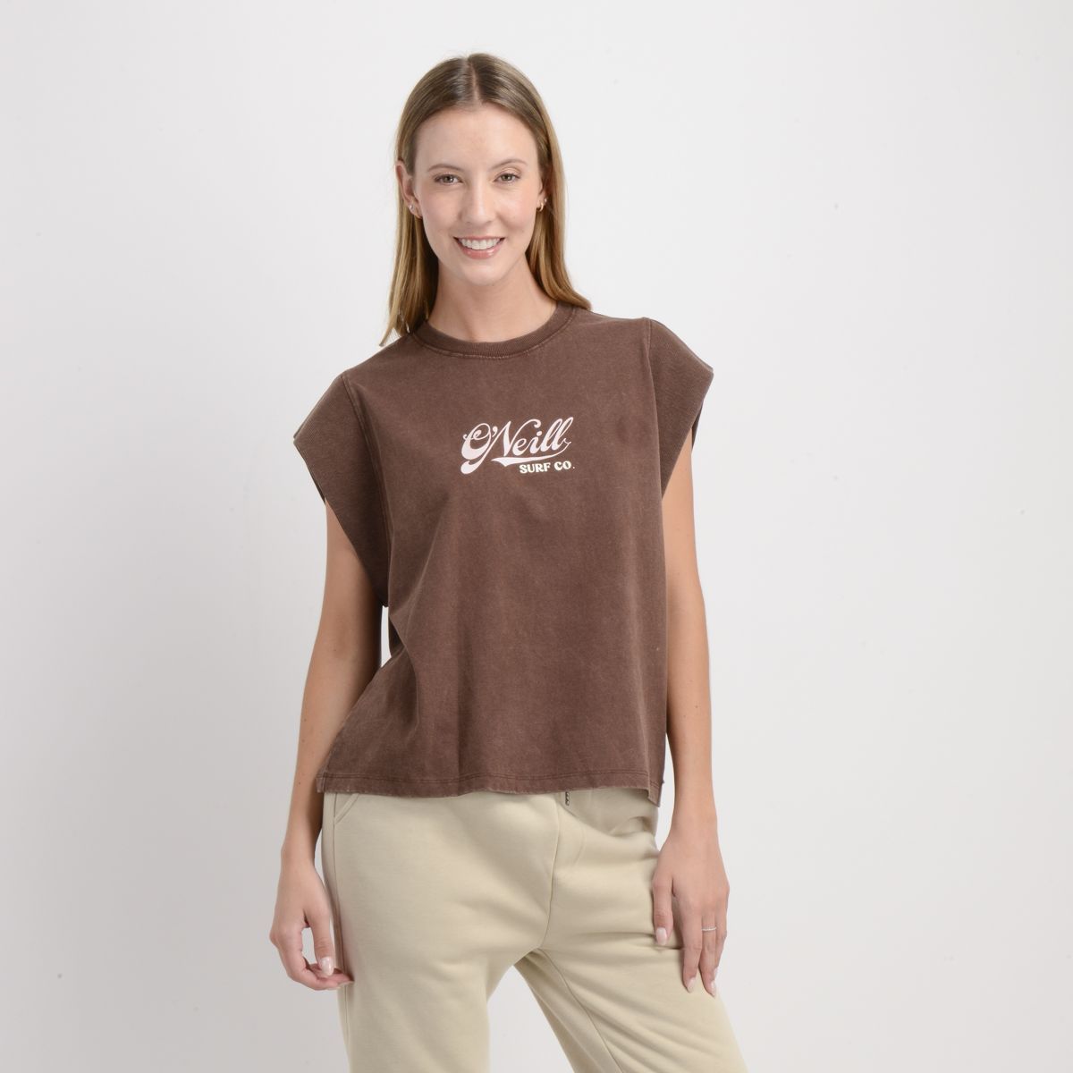 O'NEILL - POLERA MANGA CORTA JULIE II CAFE