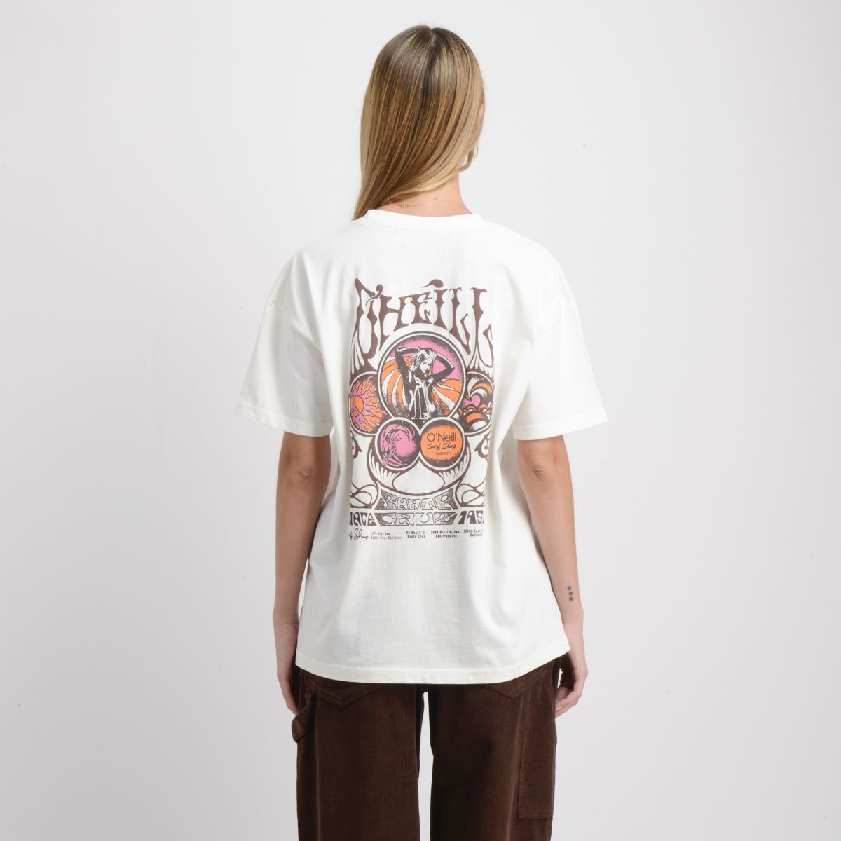 O'NEILL - POLERA MANGA CORTA OG SURF SHOP BEIGE CLARO