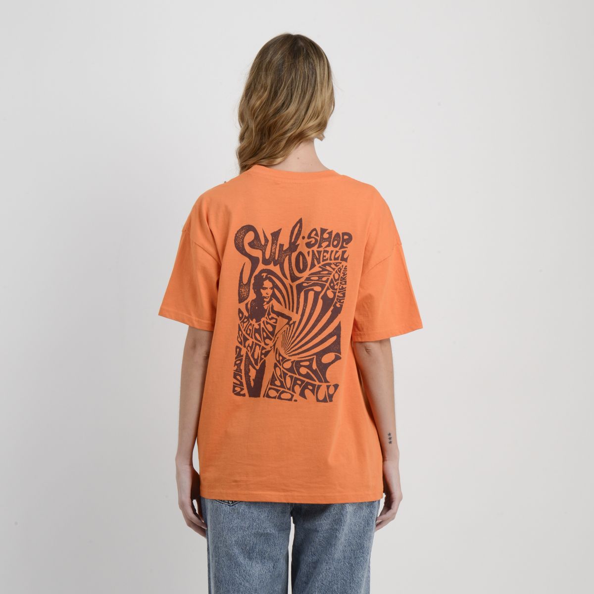 O'NEILL - POLERA MANGA CORTA OG SURF SHOP NARANJO
