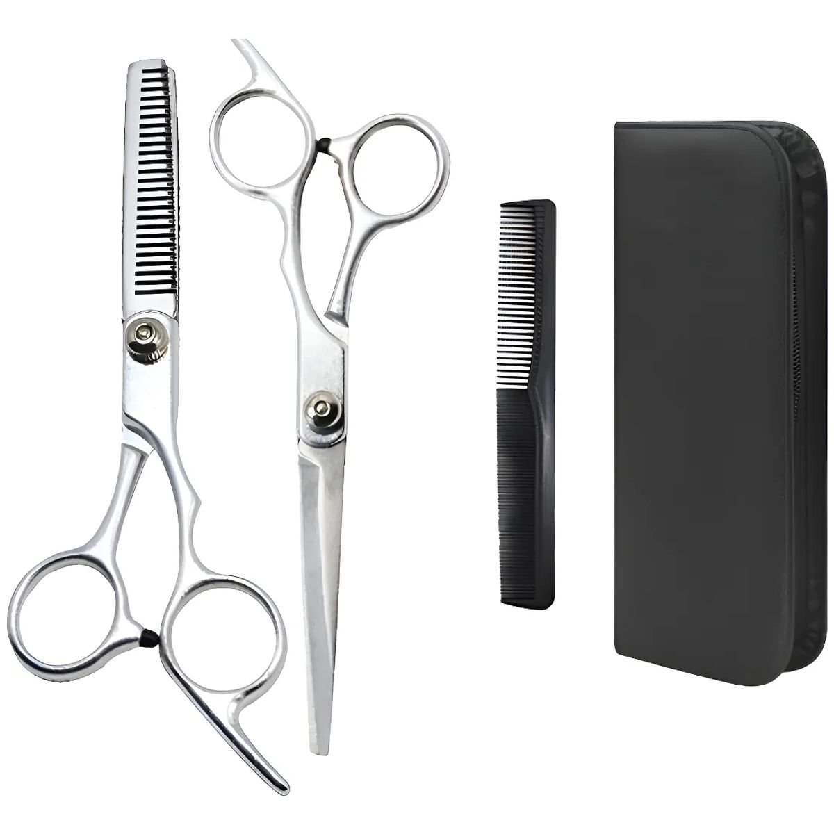 GENERICO - Set De Tijeras Esculpir Pelo Entresacadora + Corta Pelo