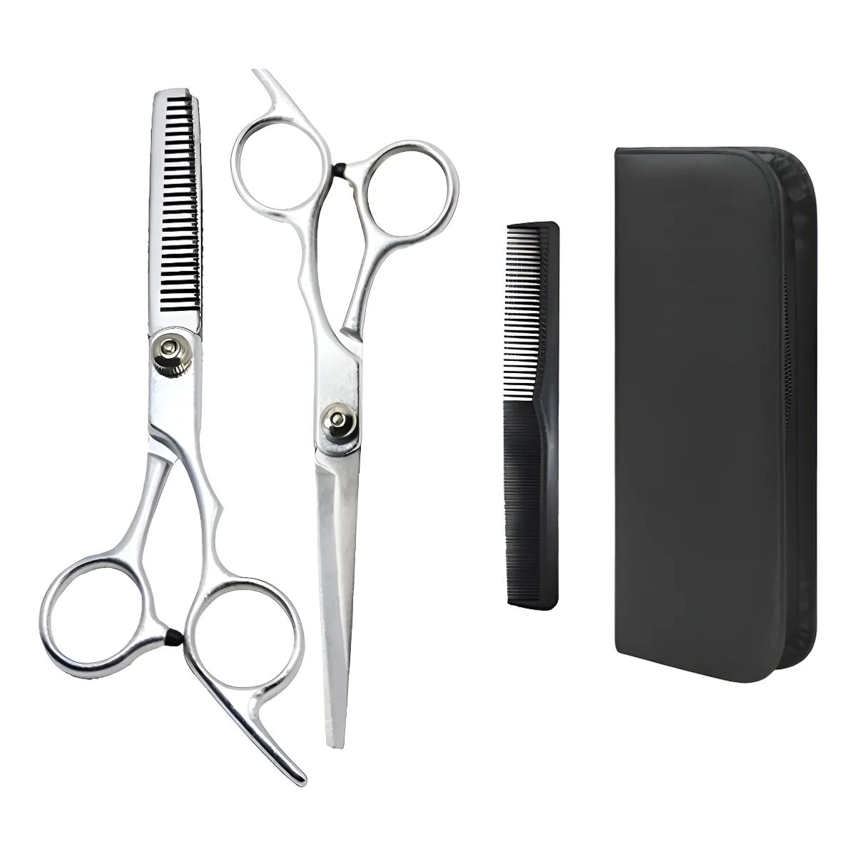 GENERICO - Set De Tijeras Esculpir Pelo Entresacadora + Corta Pelo