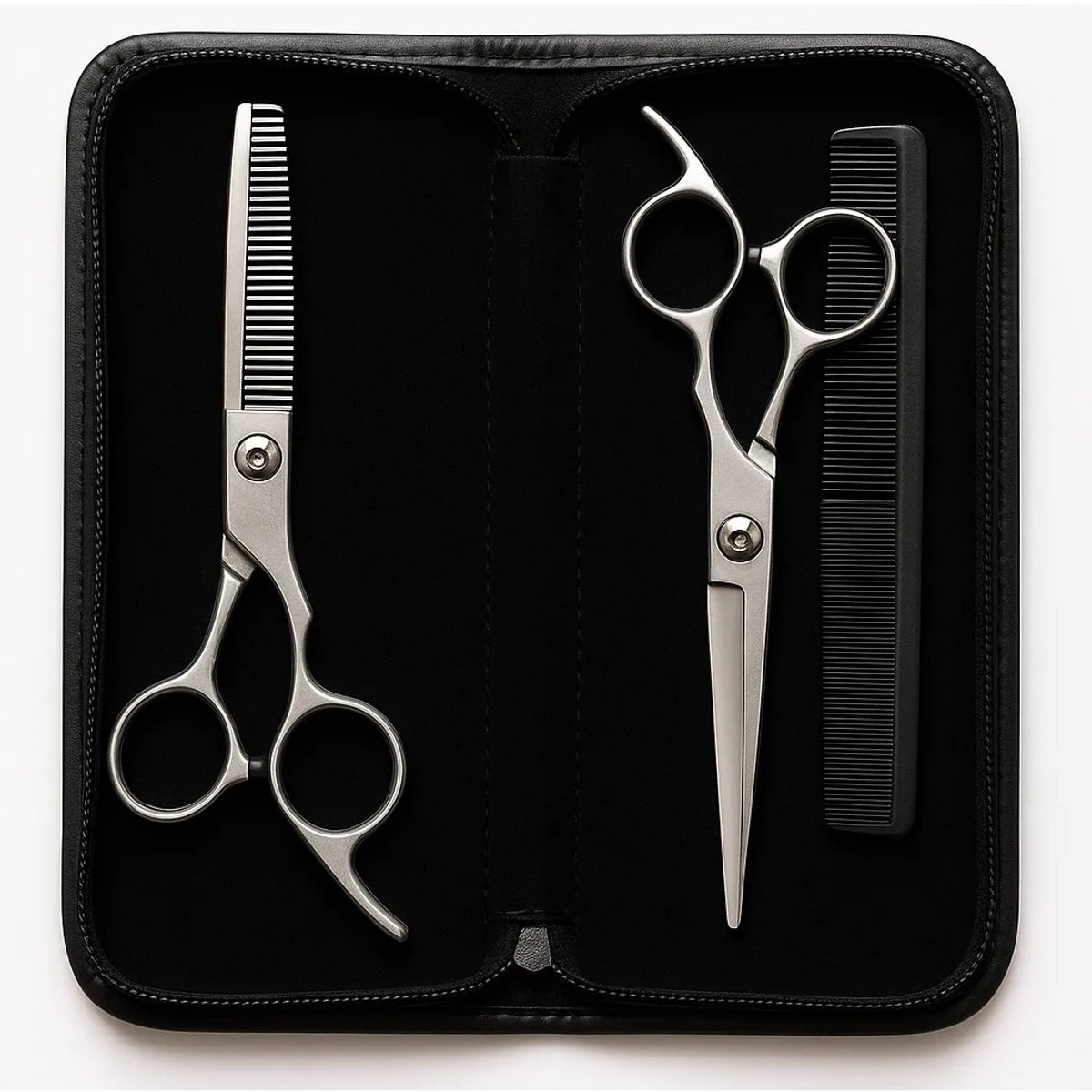 GENERICO - Set De Tijeras Esculpir Pelo Entresacadora + Corta Pelo