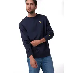 CAT - Polerón Hombre Graphic Fleece Azul Oscuro