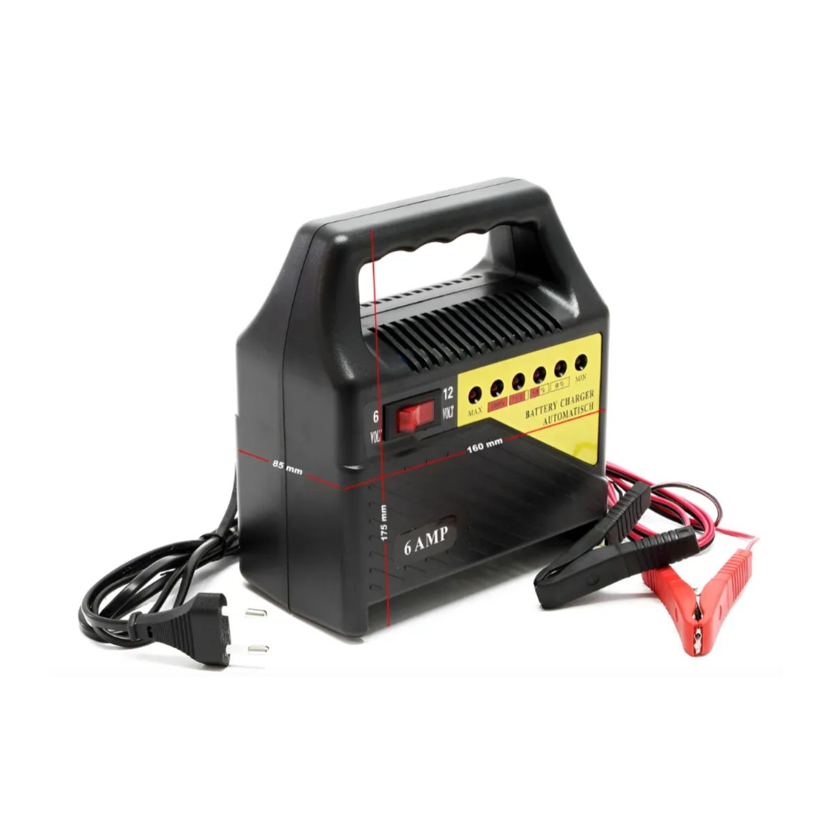 GENERICO - Cargador De Batería 6v/12v 6 Amperios Para Autos Motos