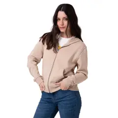 CAT - Polerón Mujer Patch Full Zip Beige