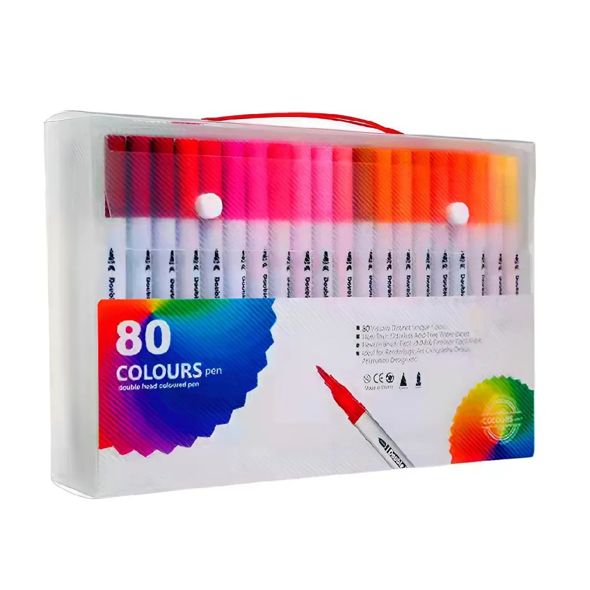 GENERICO - Plumones Pincel Brush 80 Colores Marcadores Doble Punta