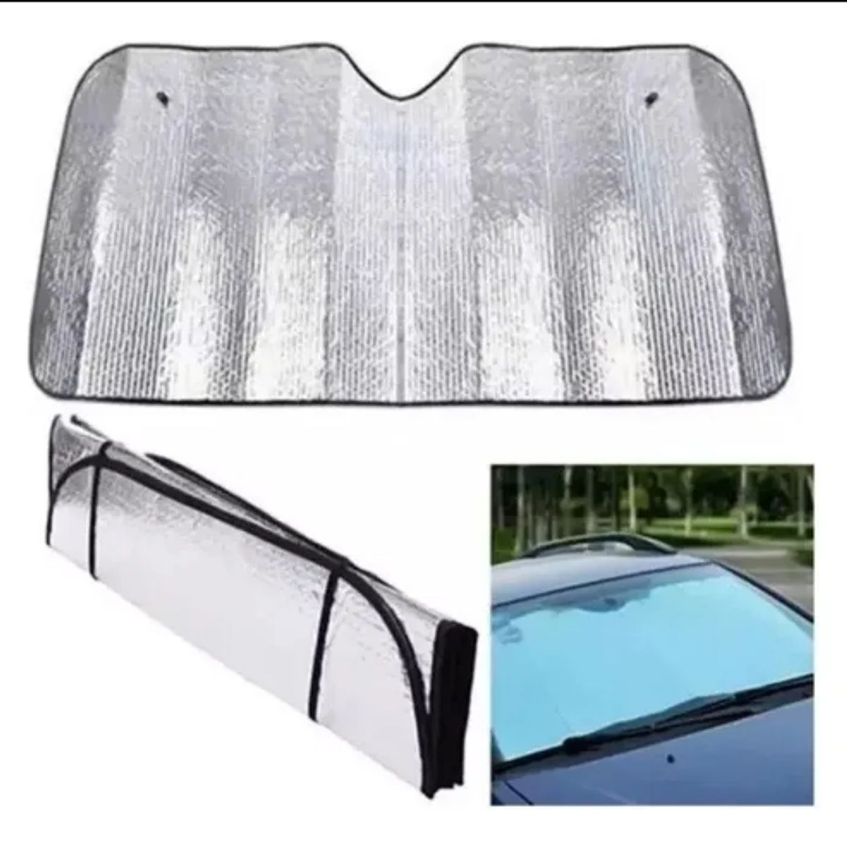 GENERICO - Parasol Tapasol De Auto Camión Camioneta Parabrisa Metalizad