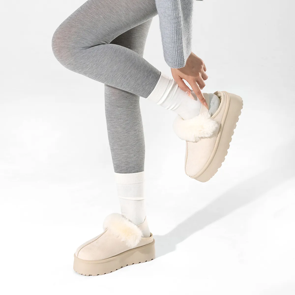 WEIDE - Zueco tipo Pantufla Casual Mujer Moda Con Felpa Weide SL26