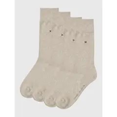 TOMMY HILFIGER - Pack De 2 Pares Calcetines Con Logo Beige