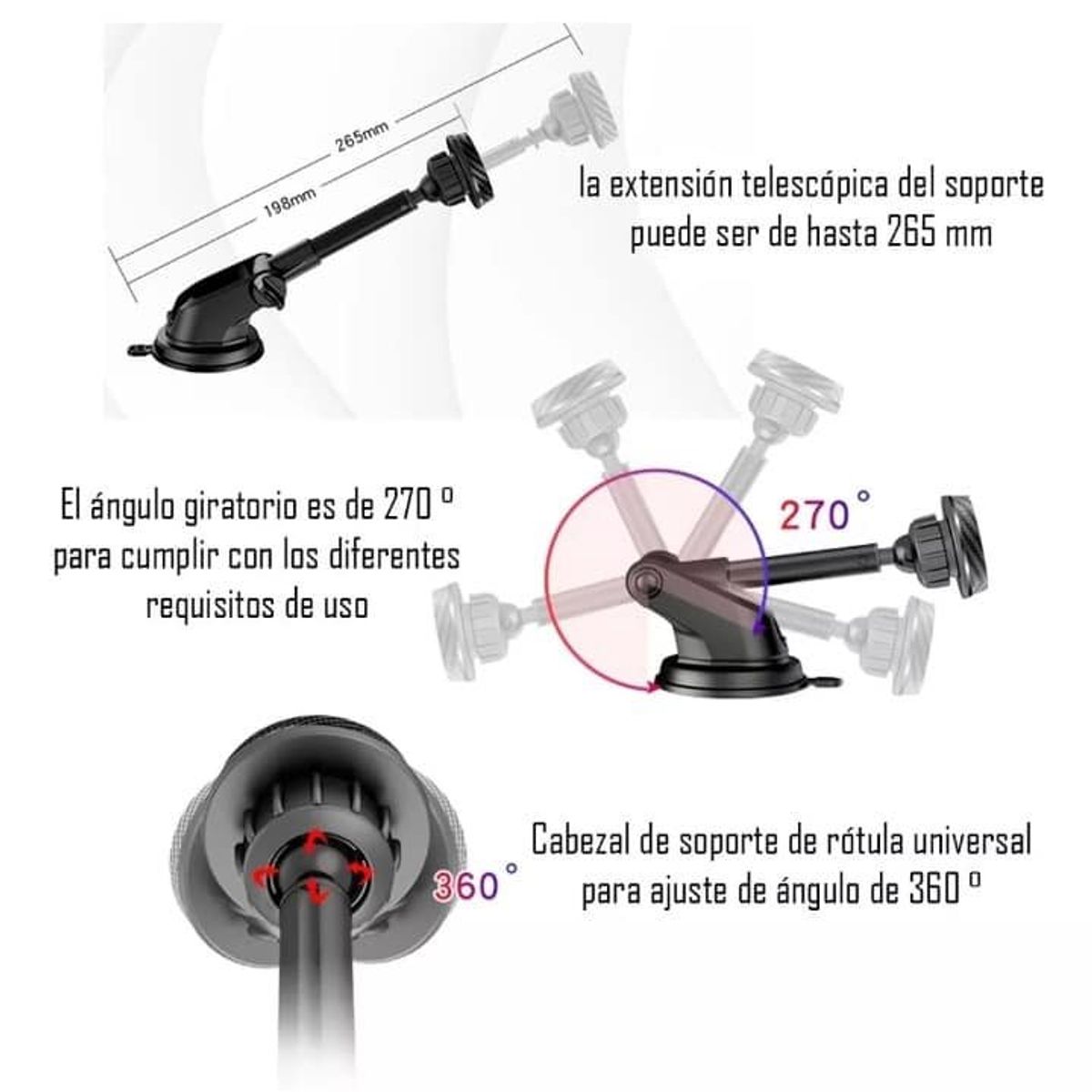 GENERICO - Soporte celular para auto Magnético