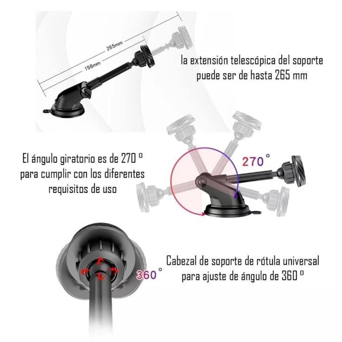 GENERICO - Soporte celular para auto Magnético