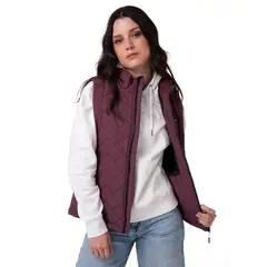 CAT - Parka Sin Mangas Mujer Mediumweight Burdeo