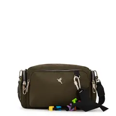 TRINUS - Cartera bandolera melania mediana verde oliva