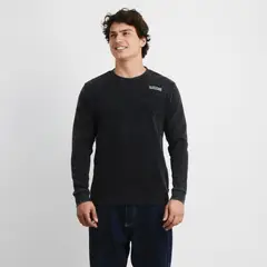 O'NEILL - POLERA MANGA LARGA PANAL OVERLAND NEGRO