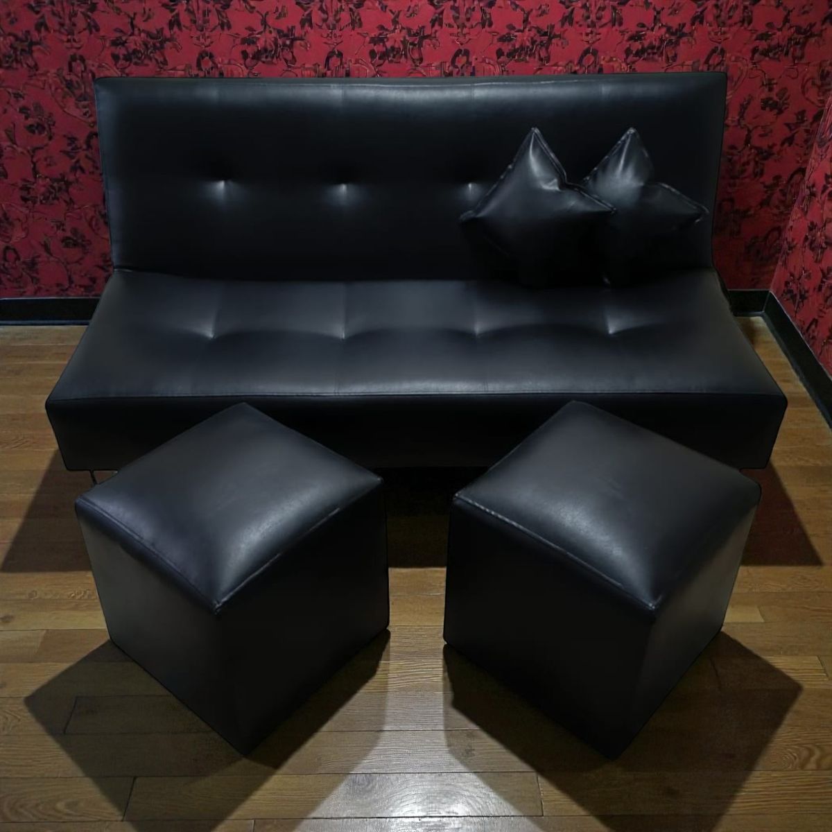 GENERICO - Futón Sally eco cuero Negro