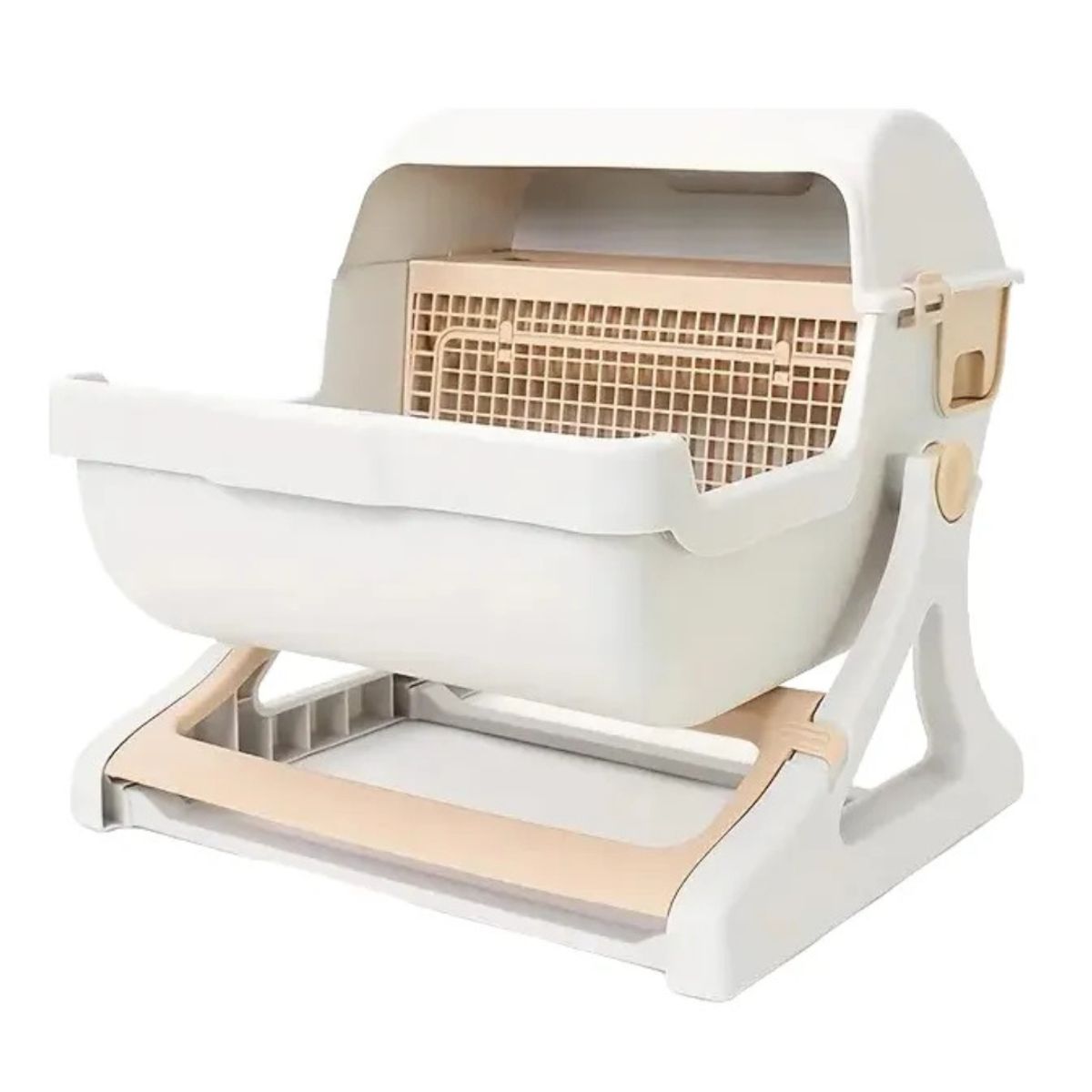 SUKEA - Arenero Gatos Semi-automático Michis Baño Sanitario Grande