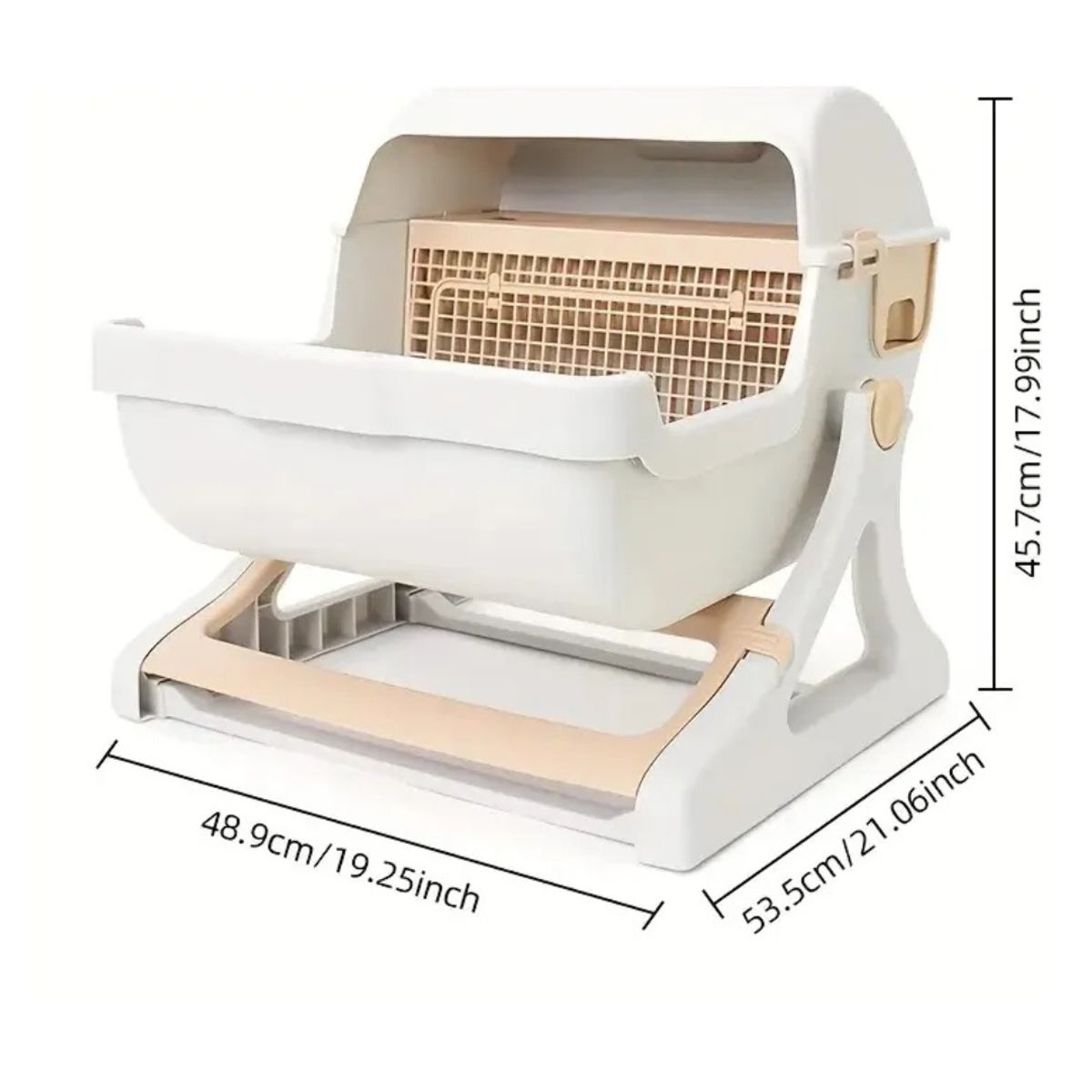 SUKEA - Arenero Gatos Semi-automático Michis Baño Sanitario Grande