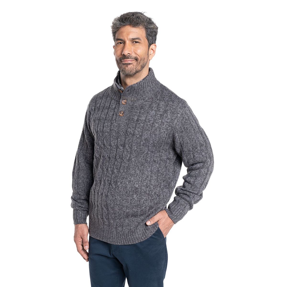KOTTING - Sweater Cuello Botones Hombre
