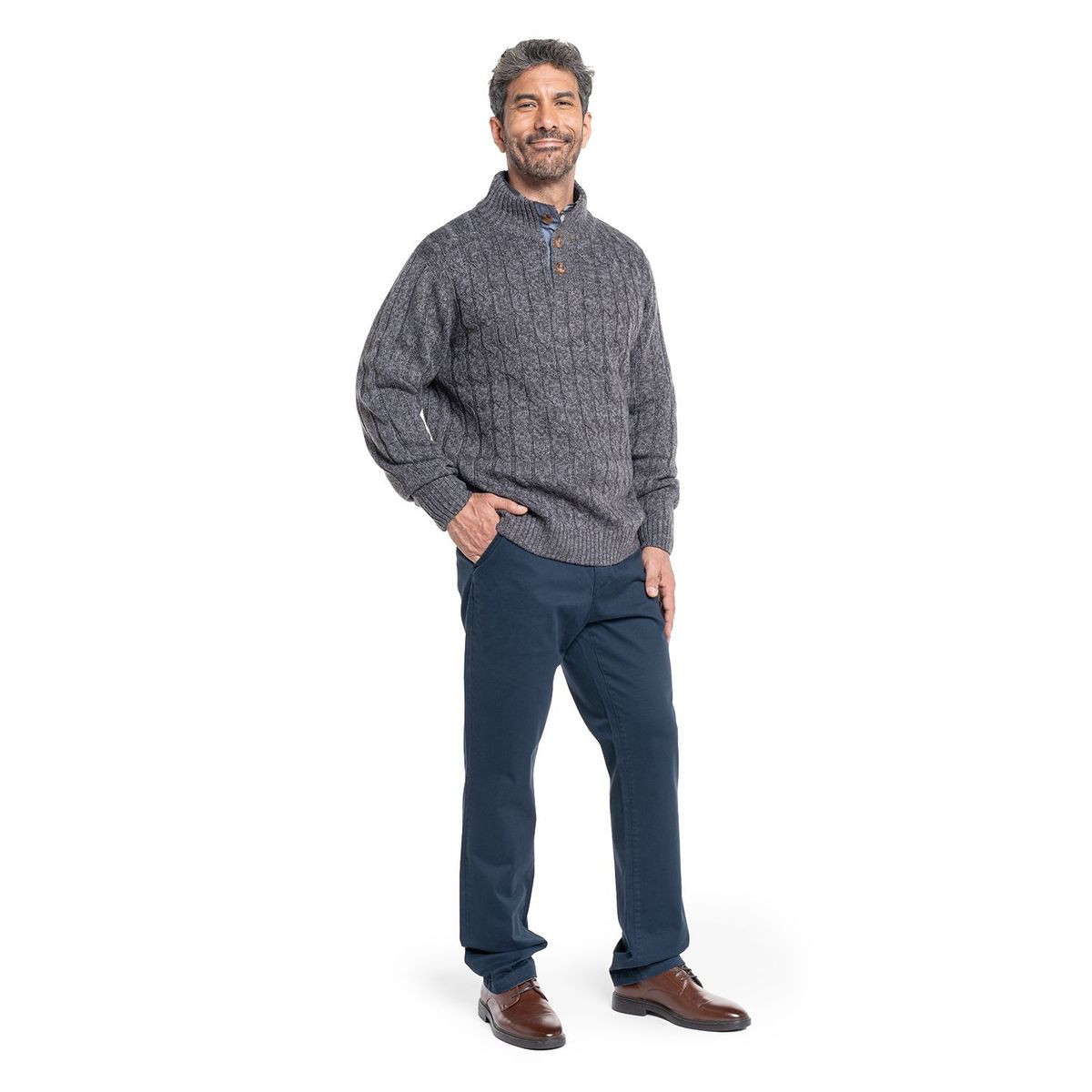 KOTTING - Sweater Cuello Botones Hombre