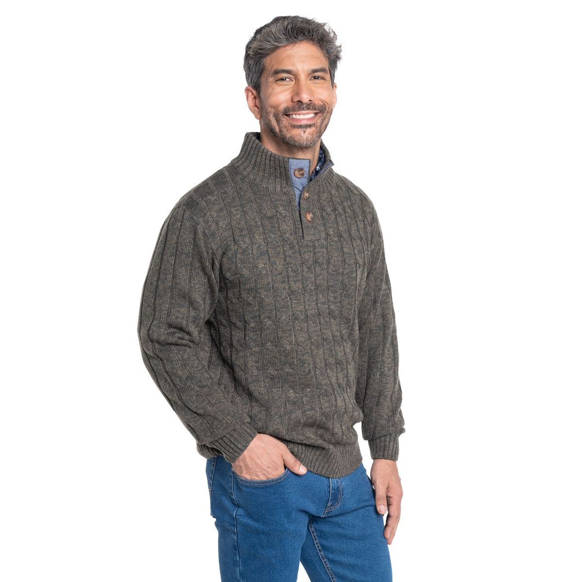 KOTTING - Sweater Cuello Botones Hombre
