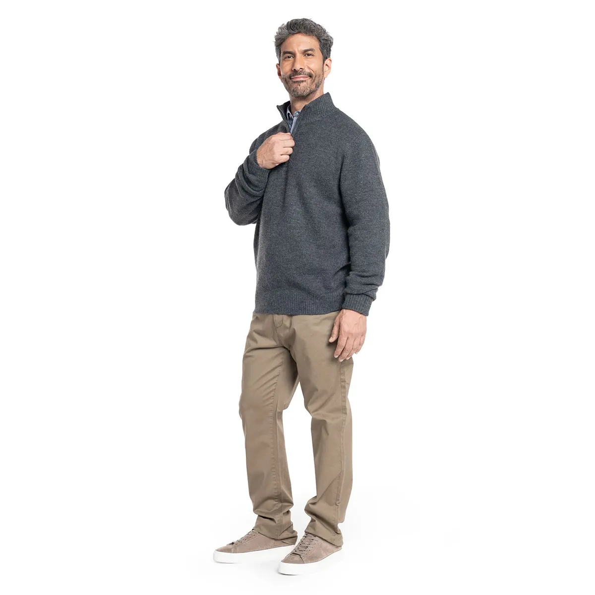 KOTTING - Sweater Cuello Alto Cierre Hombre