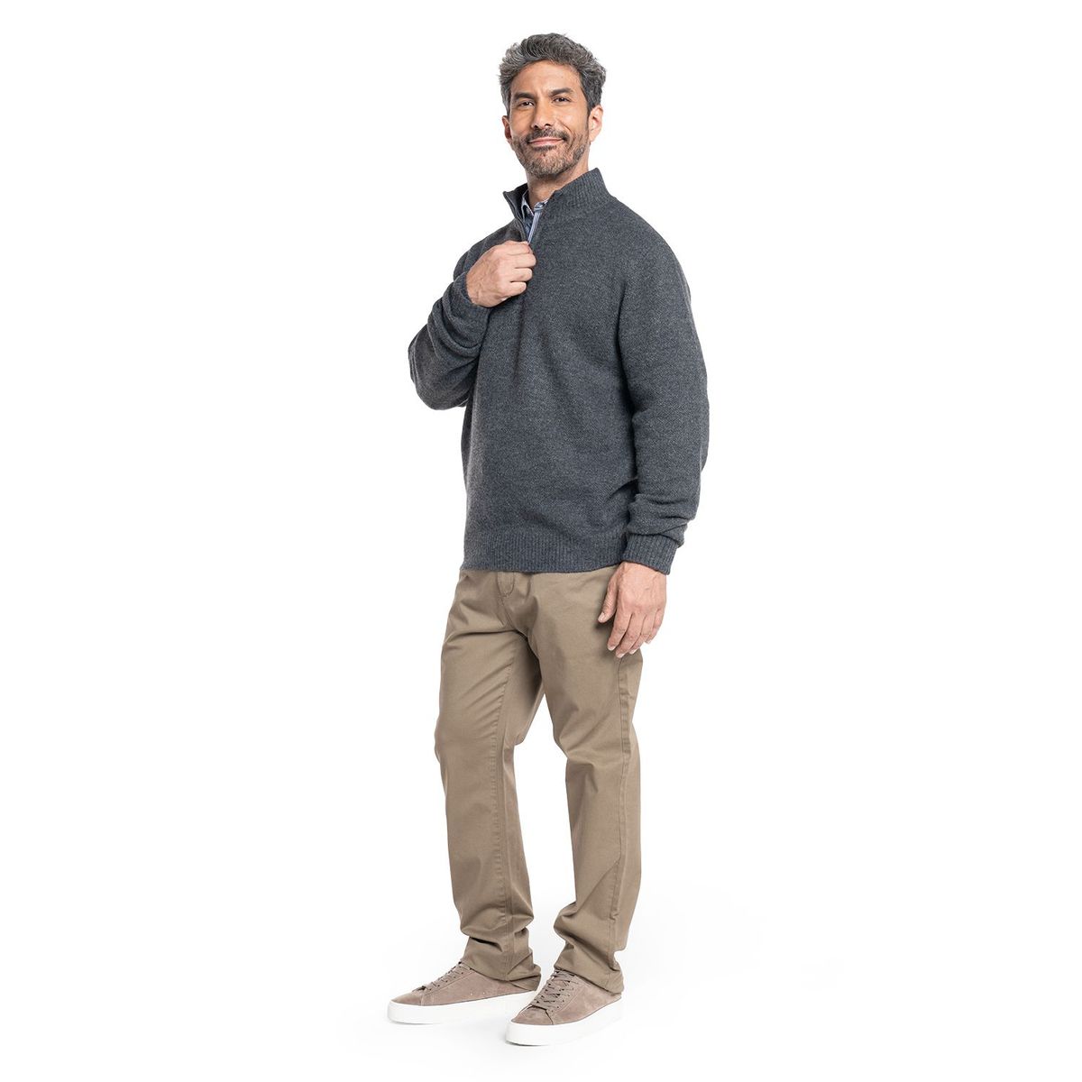 KOTTING - Sweater Cuello Alto Cierre Hombre