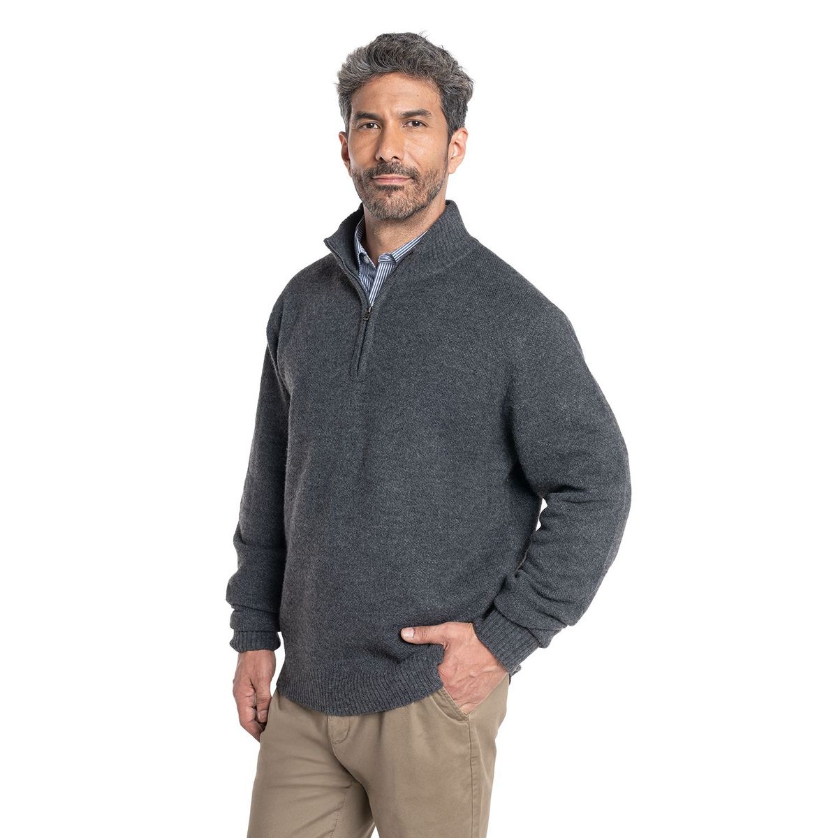 KOTTING - Sweater Cuello Alto Cierre Hombre