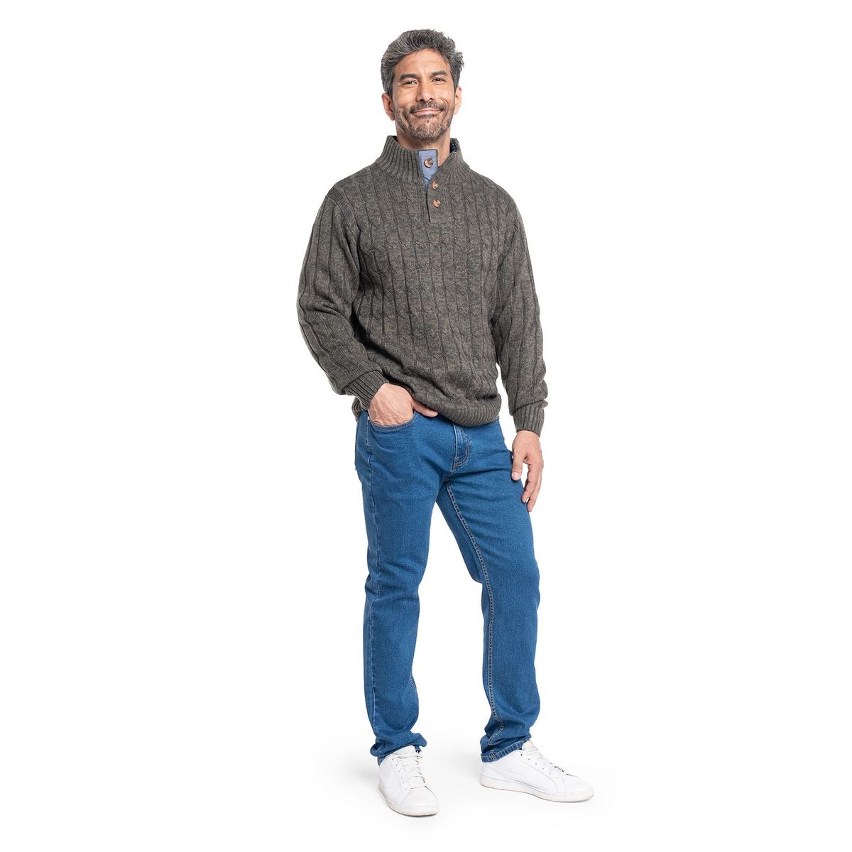 KOTTING - Sweater Cuello Botones Hombre