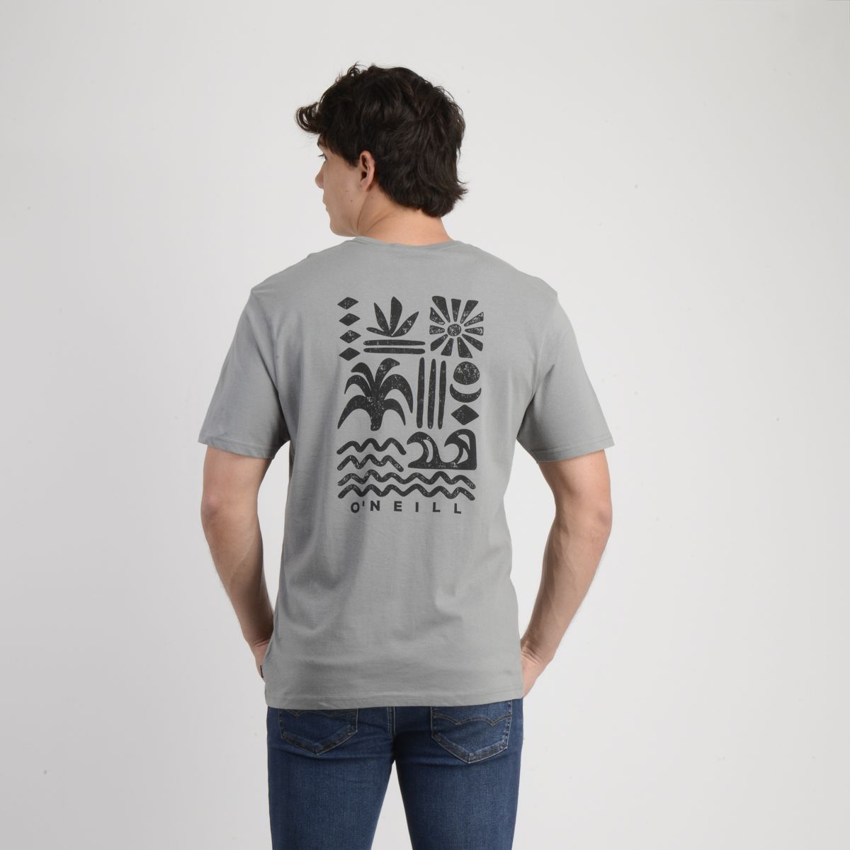 O'NEILL - POLERA MANGA CORTA GLYPHS GRIS