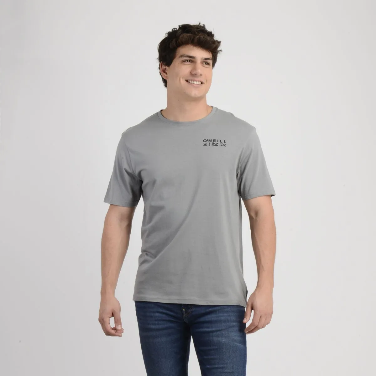 O'NEILL - POLERA MANGA CORTA GLYPHS GRIS