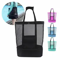 GENERICO - Bolsa Térmica Impermeable Multiuso De Hombro De Playa Malla