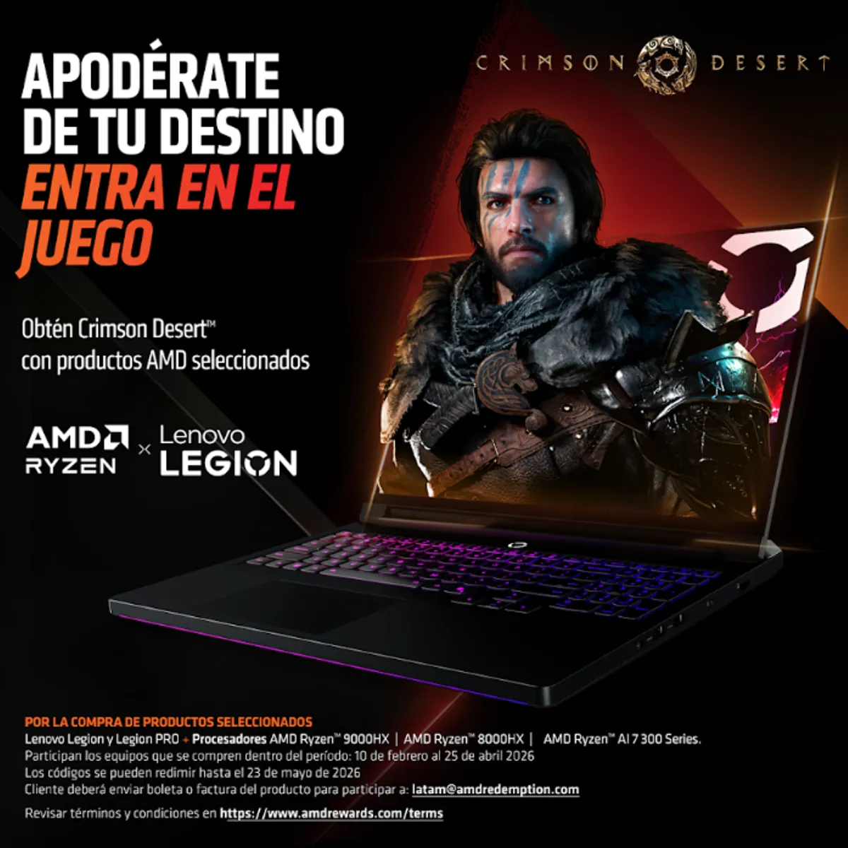 LENOVO - Notebook Gamer Legion 5 Gen 10 AMD Ryzen 7 32GB RAM 1TB SSD 15 GeForce RTX 5060