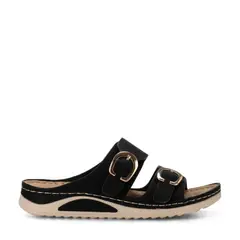 WEIDE - Sandalia Plana Casual Mujer Negra JN31