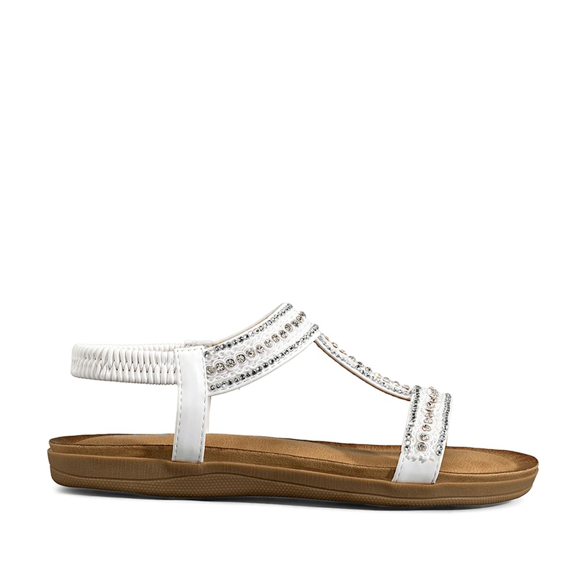 WEIDE - Sandalia Casual Plana Pedrería Mujer Weide Jn721