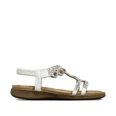 WEIDE - Sandalia Plana Comfort Pedrería Mujer Js77