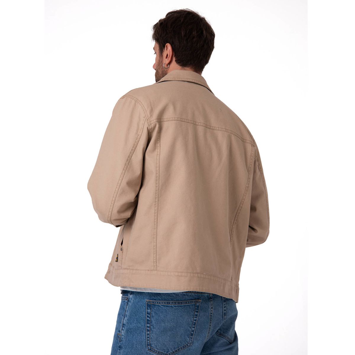 CAT - Chaqueta Hombre Canvas Flannel Beige CAT