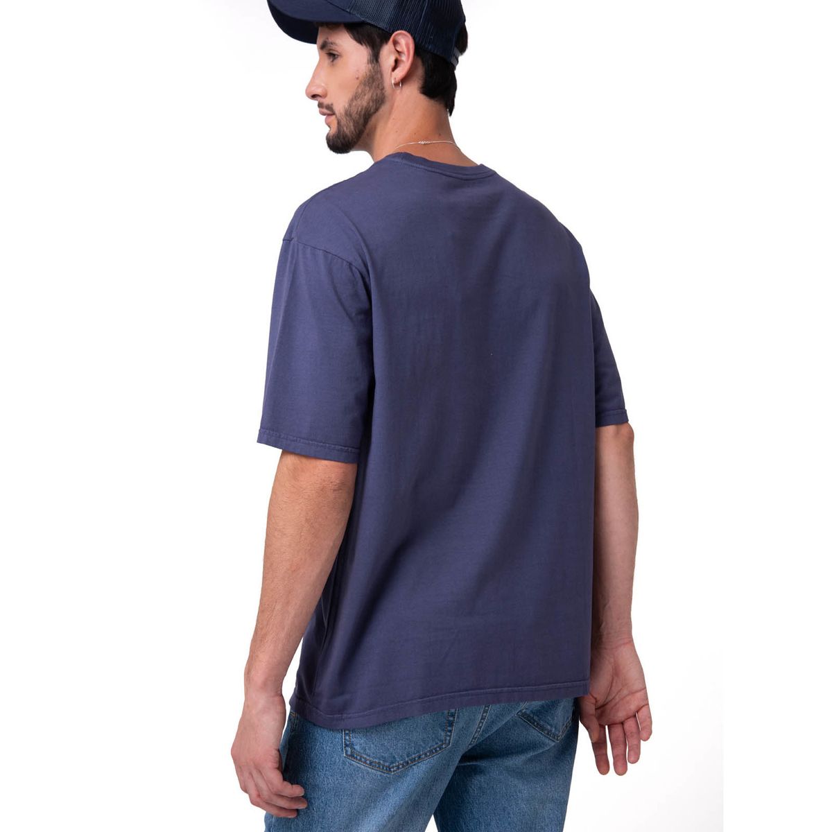 CAT - Polera Manga Corta Heavyweight Relaxed Azul CAT