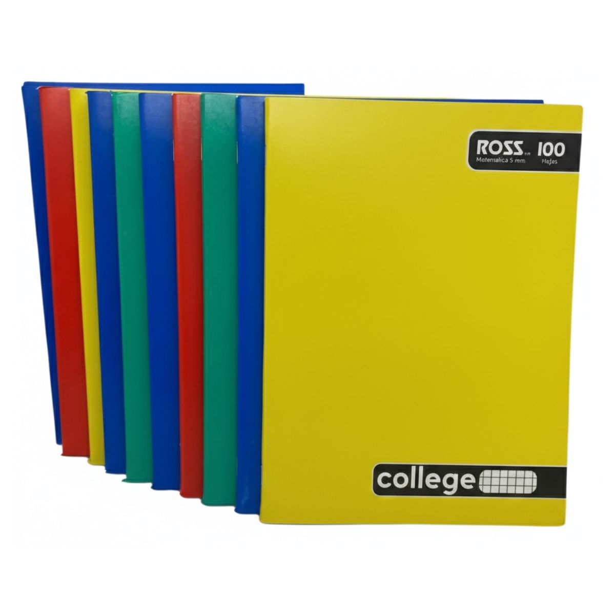 EKOL TACTICA MILITAR - Pack 10 Cuadernos Ross Collage 5mm 100 Hojas 24.5x18 Cm