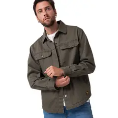 CAT - Chaqueta Hombre Twill Overshirt Verde