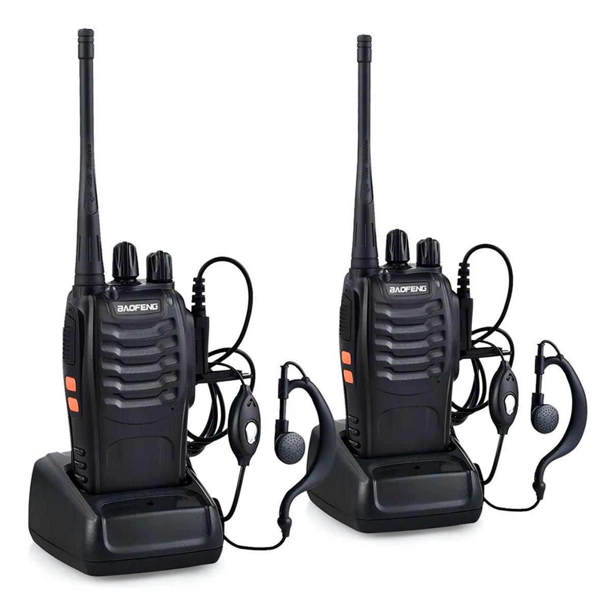 GENERICO - Radios Walkie Talkie BF-888S Recargable Manos Libres Color Negro
