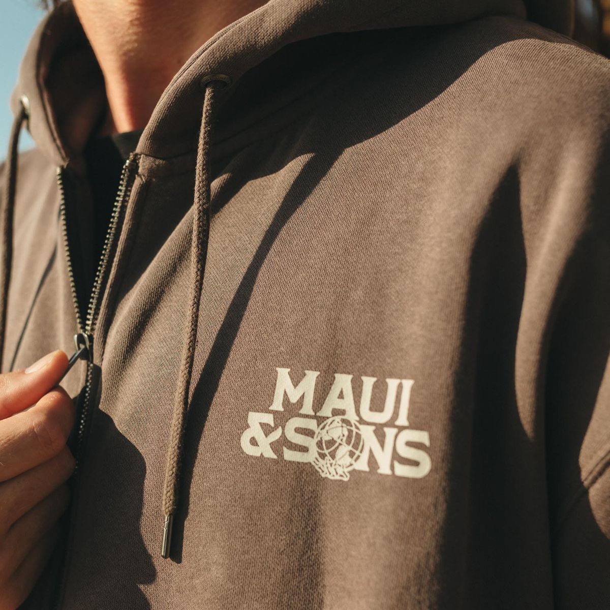 MAUI AND SONS - Poleron FZ Thalor Café Hombre Maui And Sons