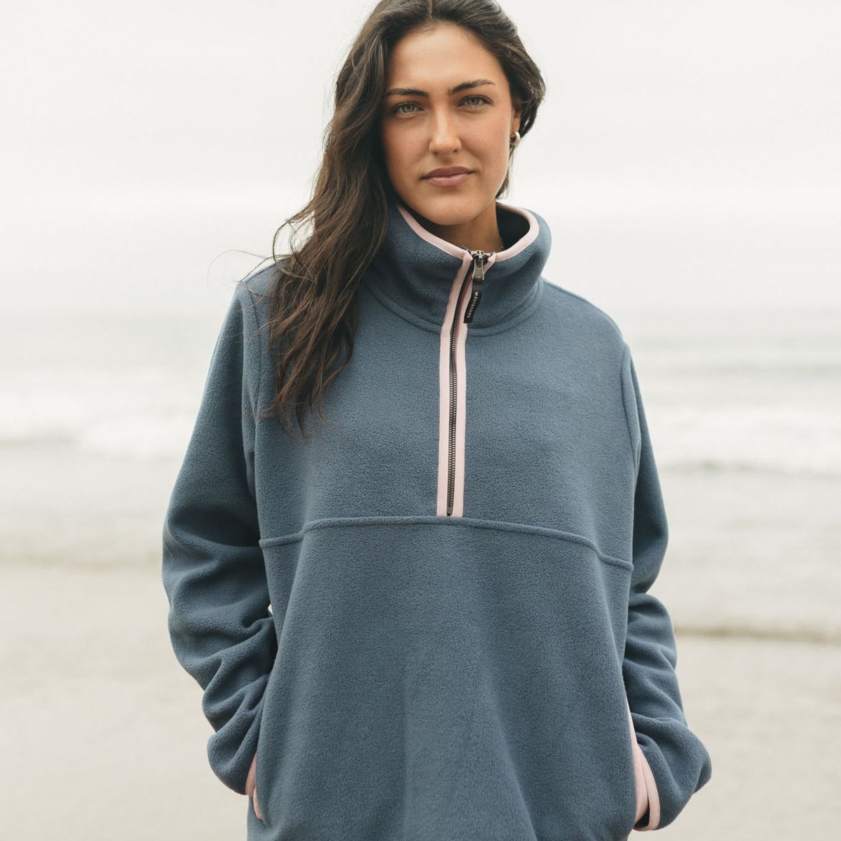 MAUI AND SONS - Poleron Polar Spray Green Celeste Mujer Maui And Sons