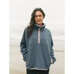 MAUI AND SONS - Poleron Polar Spray Green Celeste Mujer