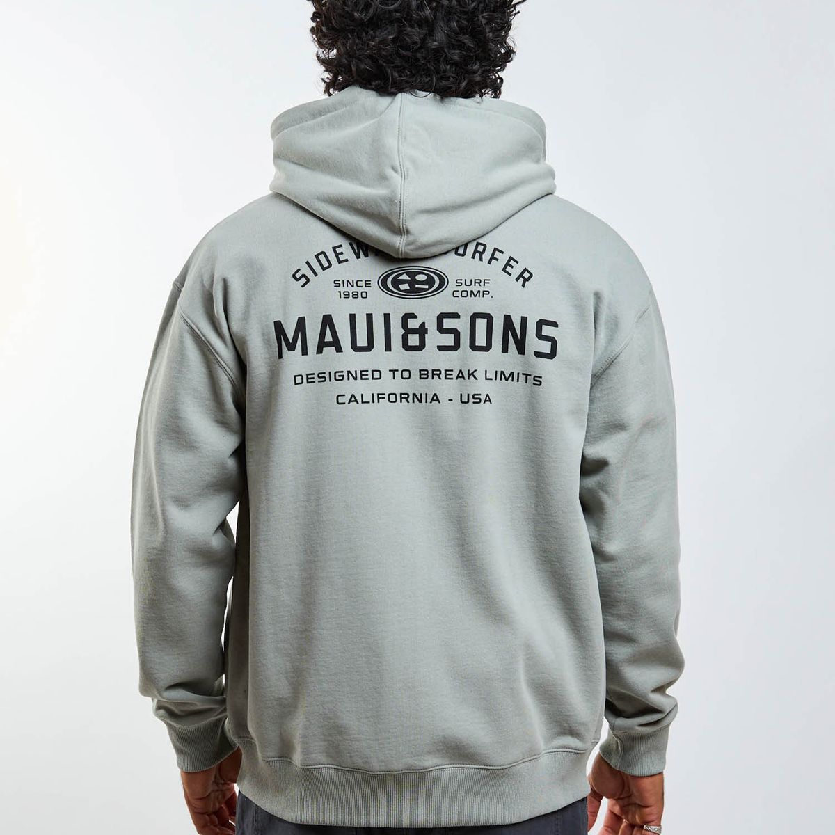 MAUI AND SONS - Poleron FZ Break limits Verde Hombre Maui And Sons