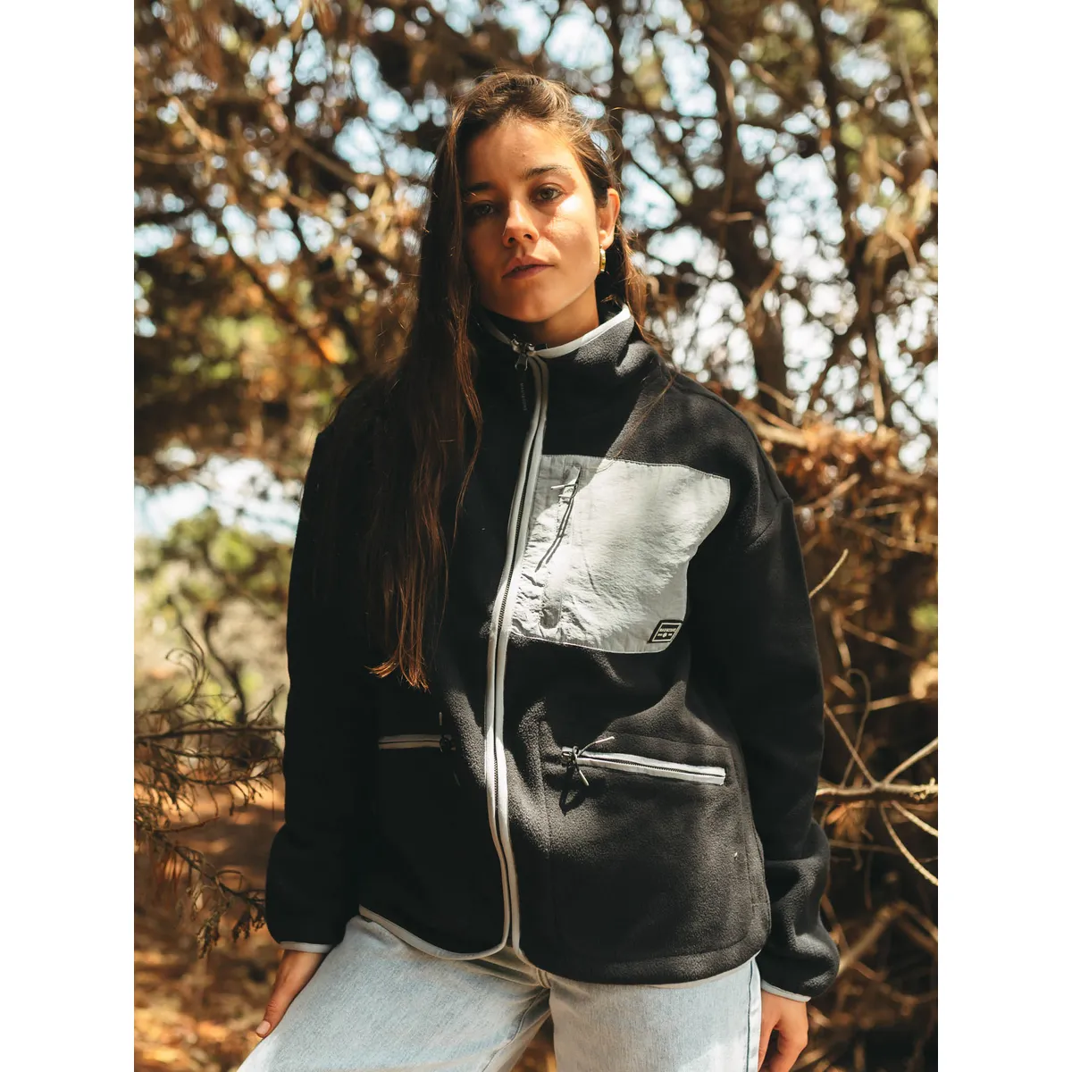 MAUI AND SONS - Poleron Polar Simply Taupe Negro Mujer Maui And Sons