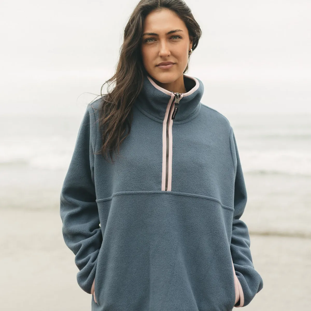 MAUI AND SONS - Poleron Polar Spray Green Celeste Mujer Maui And Sons