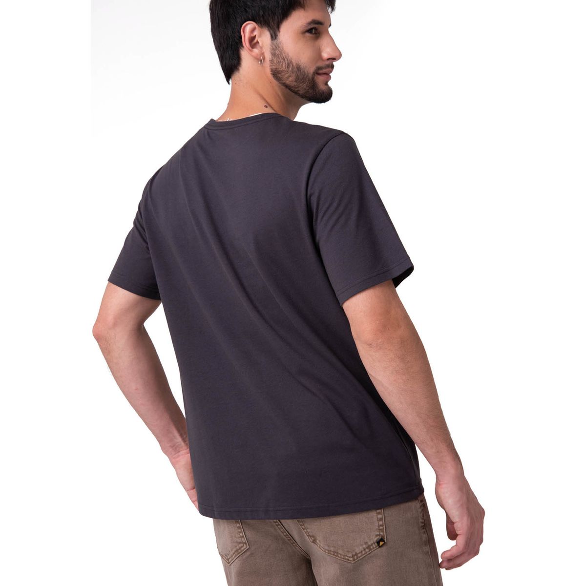 CAT - Polera Manga Corta Hombre Western Gris Oscuro CAT
