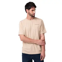 CAT - Polera Manga Corta Hombre Heritage Beige
